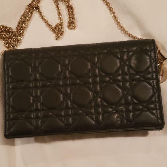AUTHENTIC - LADY DIOR LAMBSKIN CLUTCH - Picture 8 of 8
